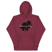 Charger l&#39;image dans la galerie, Sweat à capuche bordeaux femmes (roses noires)
