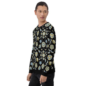 Sweatshirt black hommes (fleuri)