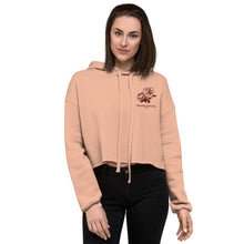 Load image into Gallery viewer, Women&#39;s Cropped Cut Embroidered Hoodie (rose)
