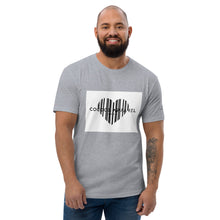 Charger l&#39;image dans la galerie, T-shirt gris pour hommes (motif cœur)
