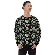 Charger l&#39;image dans la galerie, Sweatshirt black hommes (fleuri)
