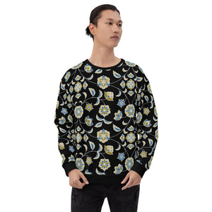 Men's Black Sweatshirt (floral)