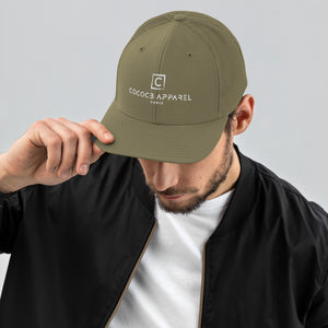 Embroidered Snapback Cap (Olive)