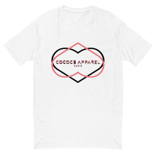 Load image into Gallery viewer, Men&#39;s Short Sleeve White T-Shirt (heart illusion#1)
