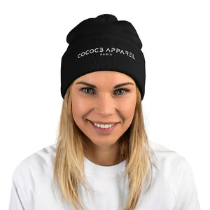 Black Pom-Pom Beanie