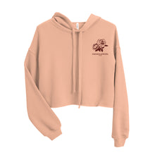 Load image into Gallery viewer, Women&#39;s Cropped Cut Embroidered Hoodie (rose)
