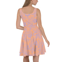 Load image into Gallery viewer, Women&#39;s Peach Skater Dress (floral)
