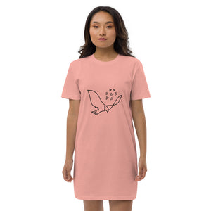 The CocoCB Premium Black T-Shirt Dress (bird)