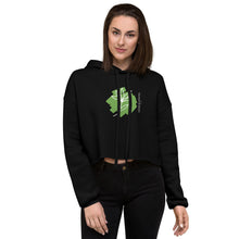 Load image into Gallery viewer, Women&#39;s Cropped Cut Hoodie (flower)
