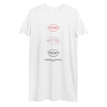 Load image into Gallery viewer, The CocoCB Premium White T-Shirt Dress (kisses)
