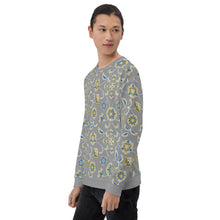 Charger l&#39;image dans la galerie, Sweatshirt gris hommes (fleuri)
