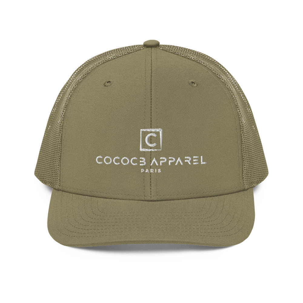 Embroidered Snapback Cap (Olive)