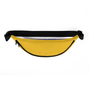 Jaune et bleu marine sac banane 