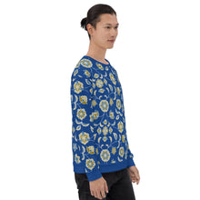 Charger l&#39;image dans la galerie, Sweatshirt bleu marine hommes (fleuri)
