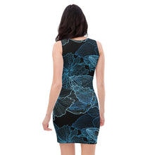 Load image into Gallery viewer, Women&#39;s Black Short Cut Dress (flowers2)
