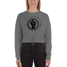 Load image into Gallery viewer, BLM Classic Grey Cropped Sweatshirt (Circle Fist)
