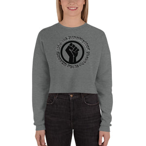 BLM Classic Grey Cropped Sweatshirt (Circle Fist)