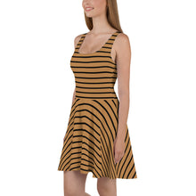 Load image into Gallery viewer, Women&#39;s Caramel Skater Dress (black lines)
