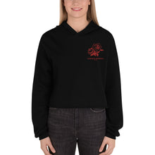 Load image into Gallery viewer, Women&#39;s Cropped Cut Embroidered Hoodie (rose)
