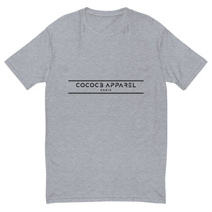 Men's Short Sleeve Classic Black on Grey T-Shirt (lines)