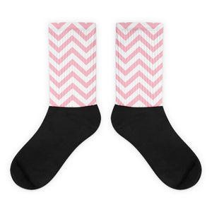 Soft Pink Zag Socks