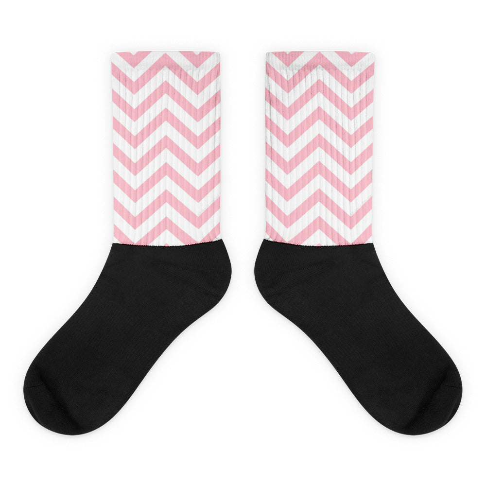 Soft Pink Zag Socks