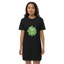 Load image into Gallery viewer, The CocoCB Premium Black T-Shirt Dress (flower)
