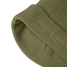 Load image into Gallery viewer, Khaki Green Organic Ribbed Beanie
