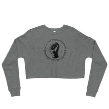 Load image into Gallery viewer, BLM Classic Grey Cropped Sweatshirt (Fist)
