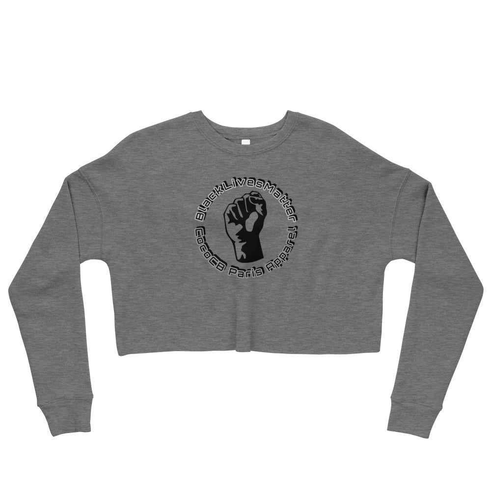 BLM Classic Grey Cropped Sweatshirt (Fist)