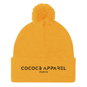 Yellow Pom-Pom Beanie