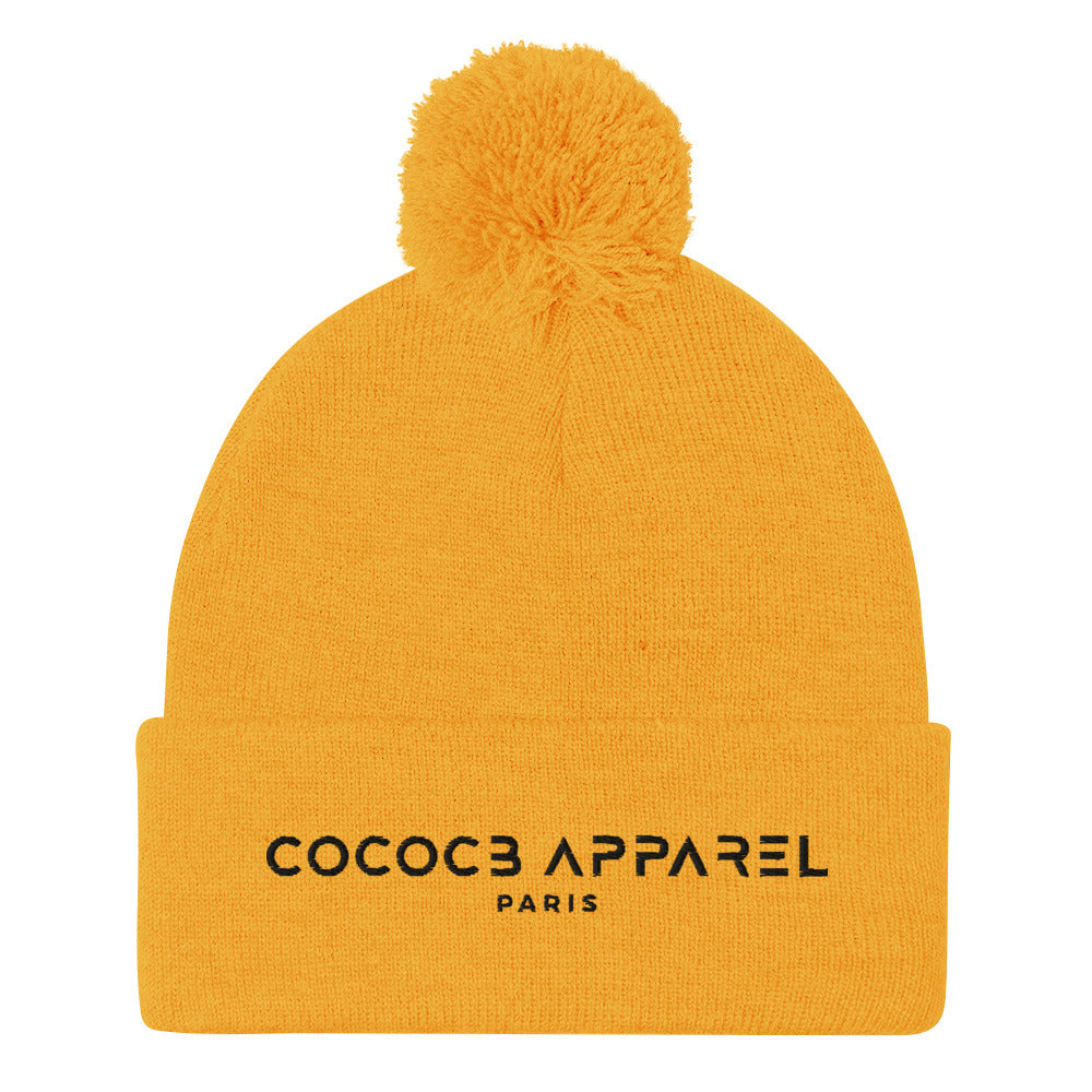 Yellow Pom-Pom Beanie