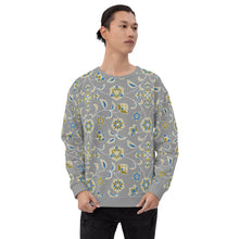 Charger l&#39;image dans la galerie, Sweatshirt gris hommes (fleuri)
