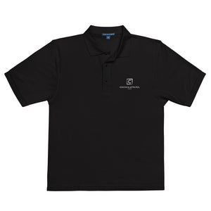 Polo noir brodé CocoCB Premium