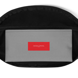 Asphalt Grey & Fire Red Bum Bag