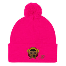 Load image into Gallery viewer, Neon Pink Pom-Pom Beanie
