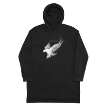 Load image into Gallery viewer, Women&#39;s Black Hoodie Dress (white eagle)
