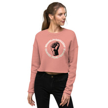 Load image into Gallery viewer, BLM Rose/Mauve Cropped Sweatshirt (Fist)
