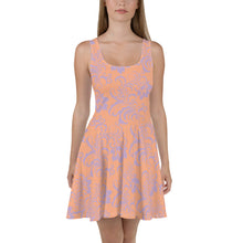 Load image into Gallery viewer, Women&#39;s Peach Skater Dress (floral)
