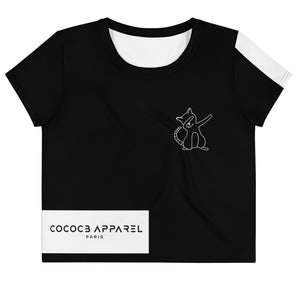 The Black CatDab Cropped T-Shirt