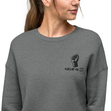 Load image into Gallery viewer, BLM Embroidered Cropped Sweatshirt (Fist)
