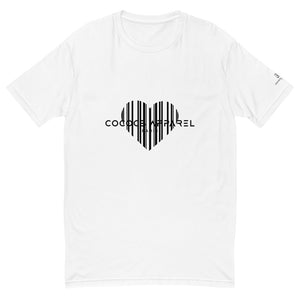 Men's Short Sleeve White T-Shirt (heart)