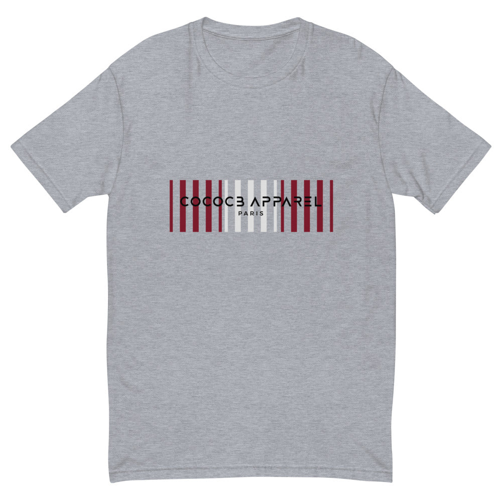 T-shirt gris pour hommes (motif code-barres)