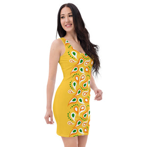 Robe courte jaune femmes