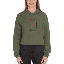 Load image into Gallery viewer, Women&#39;s Cropped Cut Hoodie (kisses)
