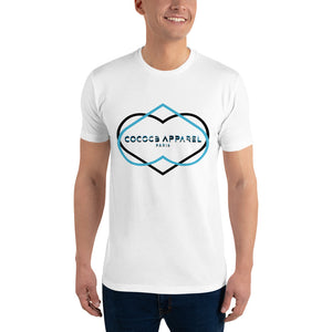 Men's Short Sleeve White T-Shirt (heart illusion#2)