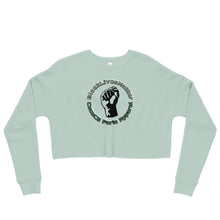 Load image into Gallery viewer, BLM Olive Cropped Sweatshirt (Fist)
