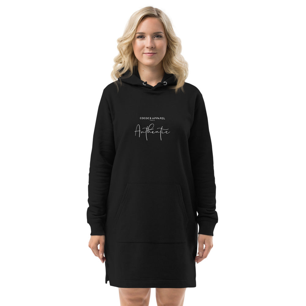 Robe sweat à capuche noire femmes (authentique)