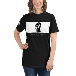 BLM Unisex Organic Black T-Shirt (Fist)