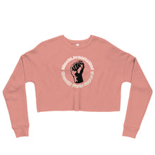 Load image into Gallery viewer, BLM Rose/Mauve Cropped Sweatshirt (Fist)
